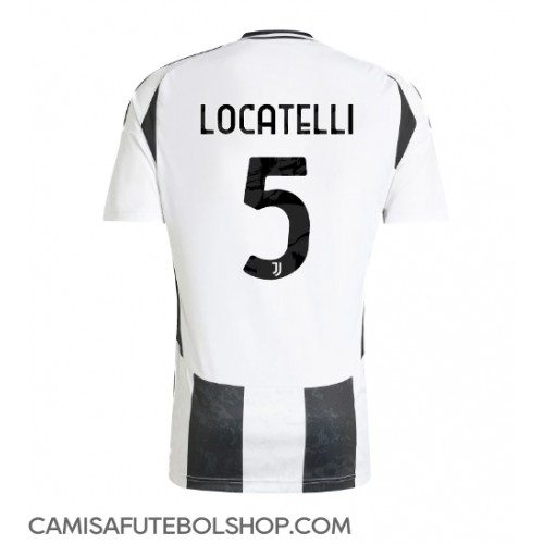 Camisa de time de futebol Juventus Manuel Locatelli #5 Replicas 1º Equipamento 2024-25 Manga Curta